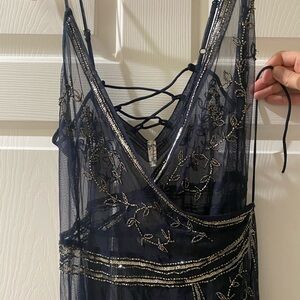 Free People Intimately. NWT Navy Size M.